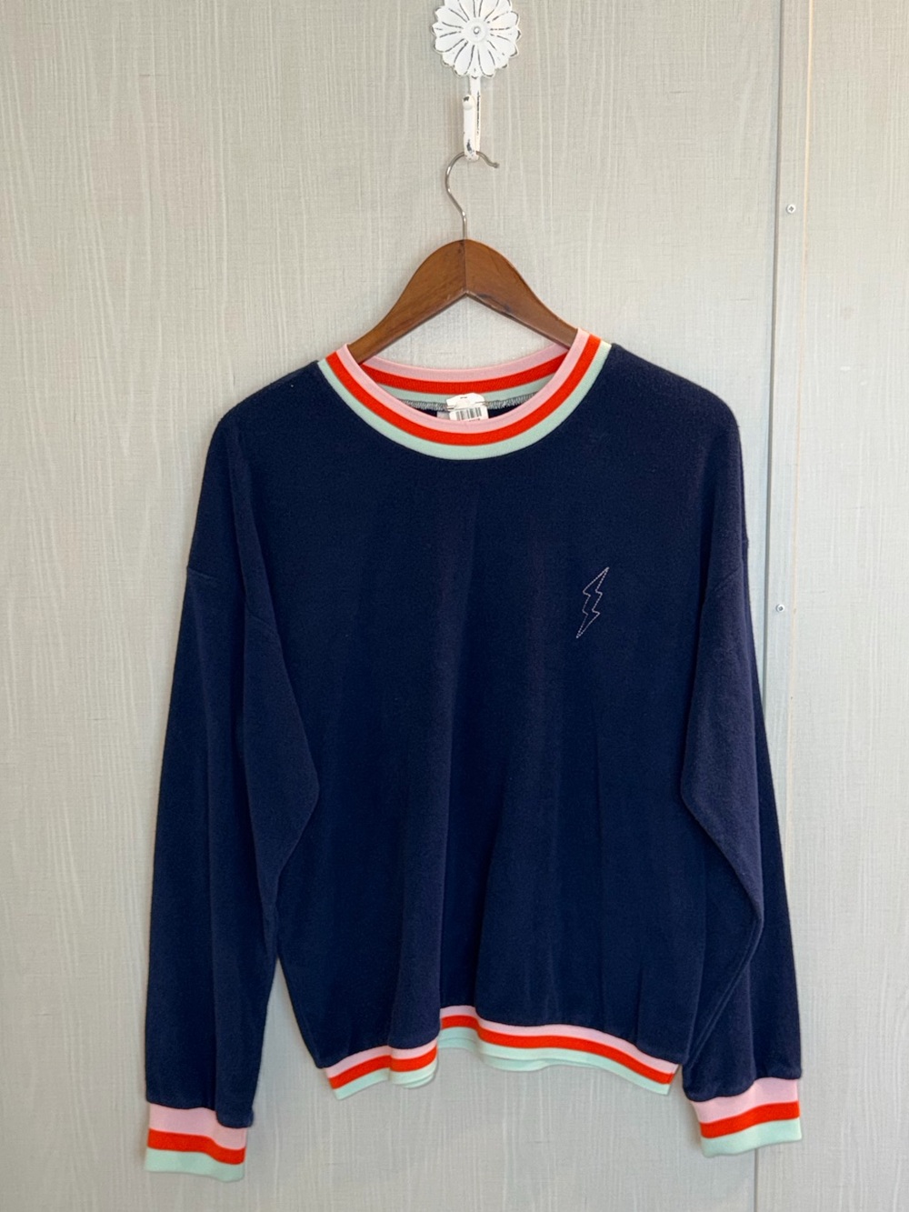 Starfit Terry Cloth Crewneck Women's L Trendy Strike  tiktok trend
